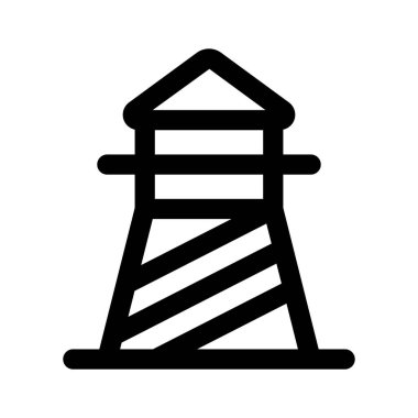 Deniz fenerinin mükemmel pikseli, düzenlenebilir vektör tasarımı