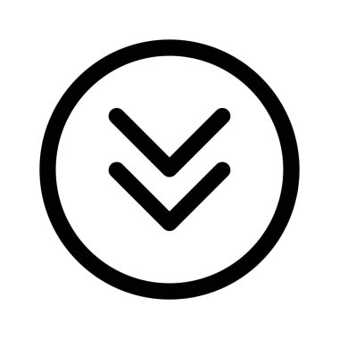 Aşağı ok vektör tasarımı