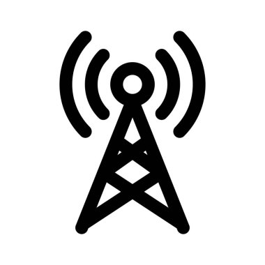 Geniş bant ağ anten simgesi tasarımı, premium vektör