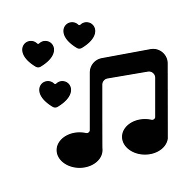 Music note with heart symbol concept of romantic music vector