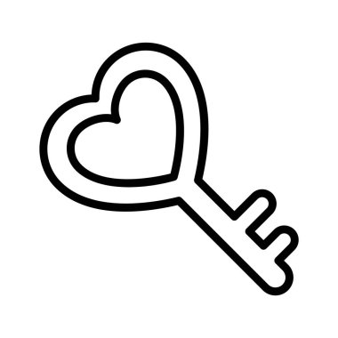 Get this beautiful vector of love key in modern style, premium icon