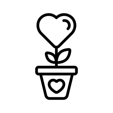 An amazing icon of love plant in trendy style