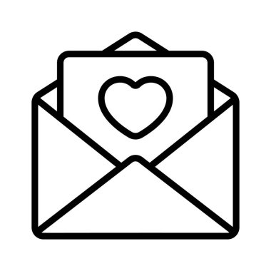 Premium kullanımı için düzenlenebilir biçimdeki aşk harfi vektör simgesi