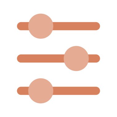 Düzenlenebilir biçimdeki eşitleyicinin modayı belirleyen bir vektör simgesi tasarımı