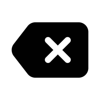 Backspace düğme simgesi, kullanıcı arayüzü vektör tasarımı