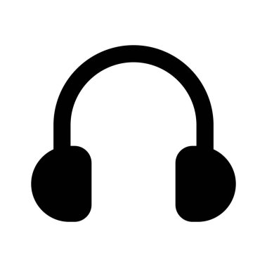 Kulaklık simgesi, kulaklık vektör tasarımı