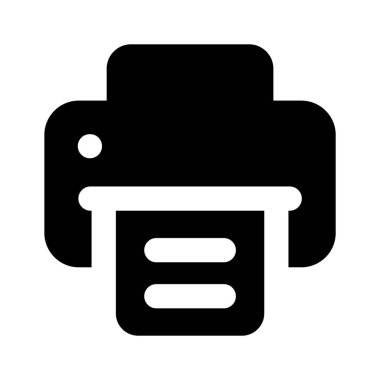 Yazıcı vektör tasarımı simge kullanmaya hazır