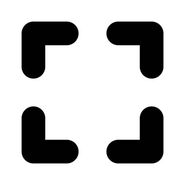 Moda tarzında bir odak simgesi, piksel mükemmel vektör