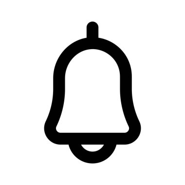 Bildirim çanı simgesi tasarımı beyaz arkaplanda izole edildi