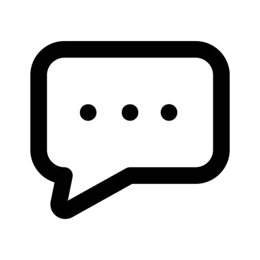 Modern biçimdeki sohbet baloncuğunun simgesi, premium vektörü