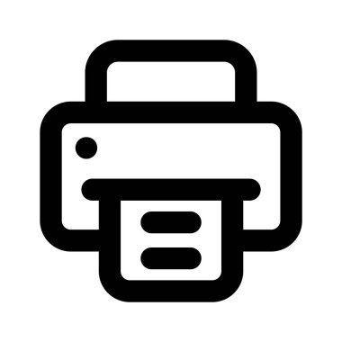 Yazıcı vektör tasarımı simge kullanmaya hazır