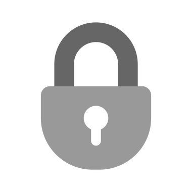 Asma kilit simgesi tasarımı, güvenlik ve koruma vektörü