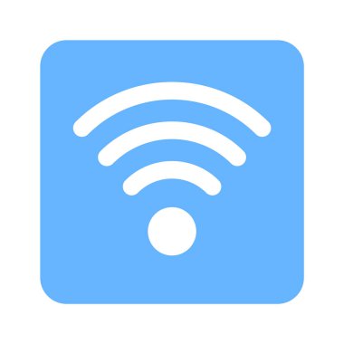 Beyaz arkaplanda izole edilmiş Wifi sinyal simgesi tasarımı
