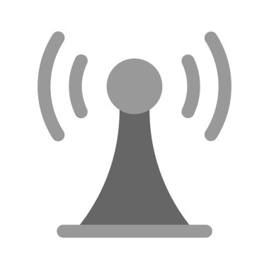 Geniş bant ağ anten simgesi tasarımı, premium vektör