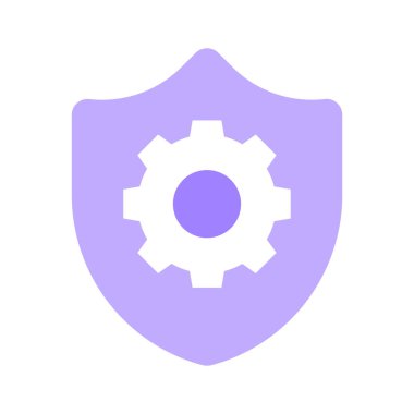 Güvenlik hizmetlerinin modern simgesi, kullanmaya ve indirmeye hazır