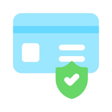 ATM kartı olan koruma kalkanı, kart güvenliğinin modern tarzda vektör tasarımı