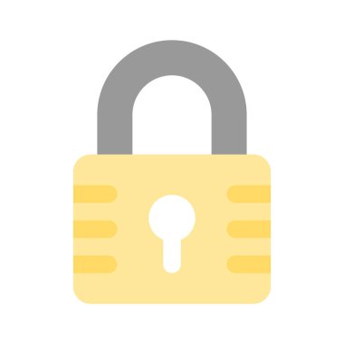 Asma kilit simgesi tasarımı, güvenlik ve koruma vektörü