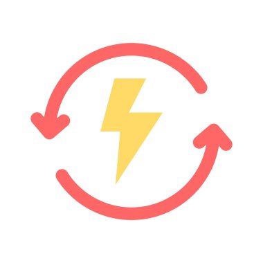 Modern stilde yaratıcı olarak üretilmiş geri dönüşüm enerji simgesi tasarımı