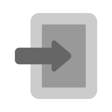 Giriş simgesi tasarımı beyaz arkaplanda izole edildi