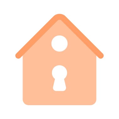 Evin korunması için iyi tasarlanmış vektör modayı, düzenlenebilir simge