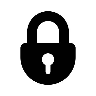 Asma kilit simgesi tasarımı, güvenlik ve koruma vektörü