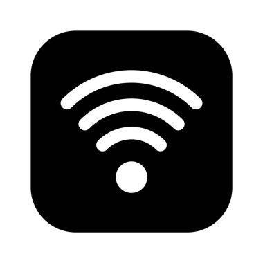 Beyaz arkaplanda izole edilmiş Wifi sinyal simgesi tasarımı