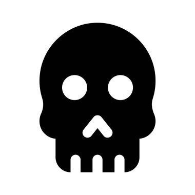 Kafatasının iyi tasarlanmış simgesi, ürpertici kafa kemiği.