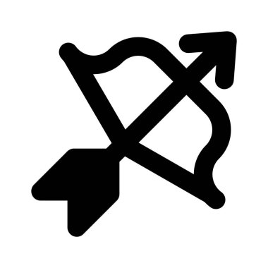 Okçuluğun yaratıcı simgesine bakın, vektörü kullanmaya hazır.