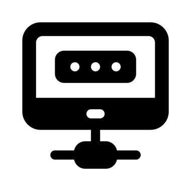 İndirme tesisi olan güvenli sistem ağ vektör tasarımı