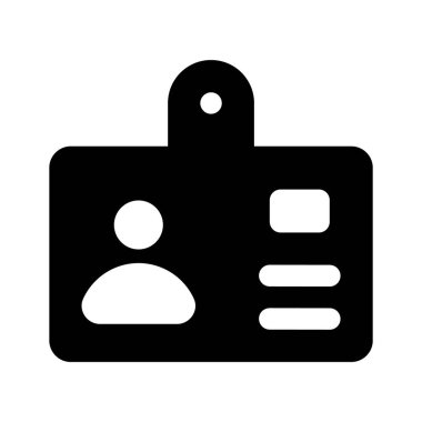 Kimlik kartı simgesi tasarımı, kişisel bilgi kartı vektör tasarımı