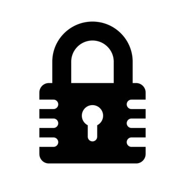 Asma kilit simgesi tasarımı, güvenlik ve koruma vektörü