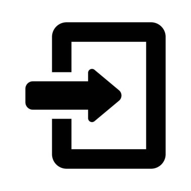 Giriş simgesi tasarımı beyaz arkaplanda izole edildi