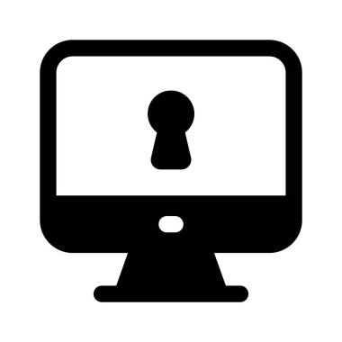 Bilgisayar güvenliğinin inanılmaz bir vektörü, siber güvenlik simgesi tasarımı