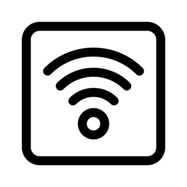 Beyaz arkaplanda izole edilmiş Wifi sinyal simgesi tasarımı