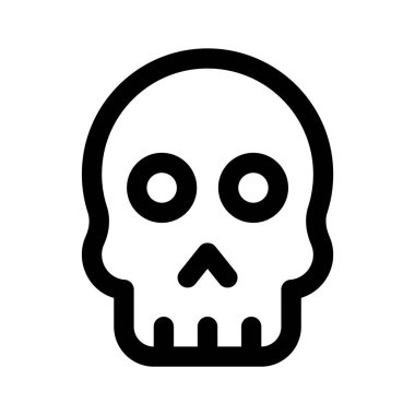 Kafatasının iyi tasarlanmış simgesi, ürpertici kafa kemiği.