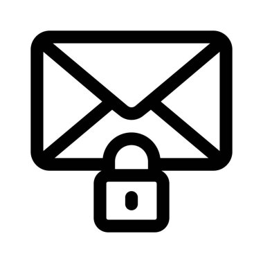 E- posta vektör tasarımlı asma kilit, düzenlenebilir simge