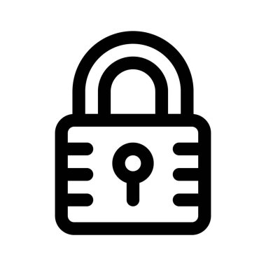 Asma kilit simgesi tasarımı, güvenlik ve koruma vektörü