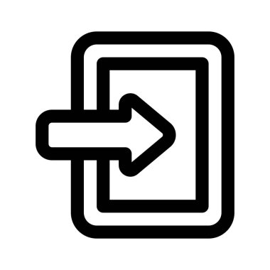 Giriş simgesi tasarımı beyaz arkaplanda izole edildi