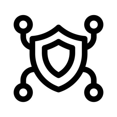 Ağ güvenliğinin vektörünü gösteren ağ düğümlü anahtar deliği