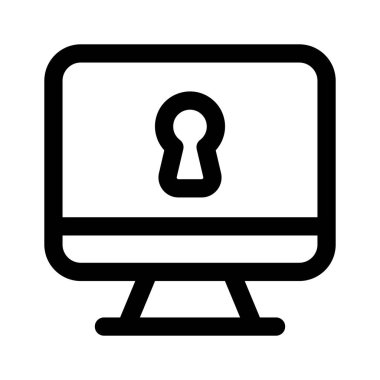 Bilgisayar güvenliğinin inanılmaz bir vektörü, siber güvenlik simgesi tasarımı