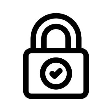 Asma kilit simgesi, güvenlik ve koruma vektörü