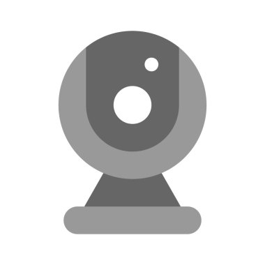 Web cam simgesinin düz stil, bilgisayar kamerası vektörü olarak iyi tasarlanmış simgesi