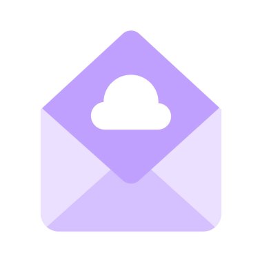 Bir bulut posta simgesi, kullanmaya ve indirmeye hazır