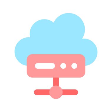 Bulut sunucusu, veri depolama, çevrimiçi veri depolama için premium vektör