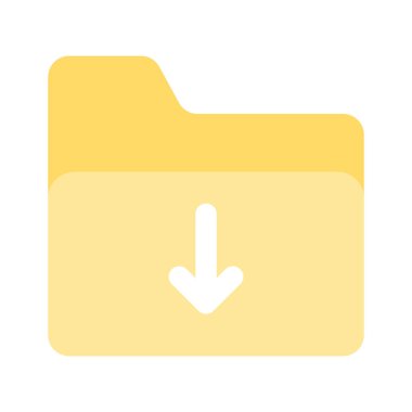 Dosya dizini ve aşağı ok içeren bulut, bulut indirme simgesi