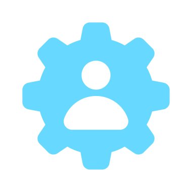 Beyaz arkaplanda izole edilmiş kullanıcı yönetim simgesi tasarımı