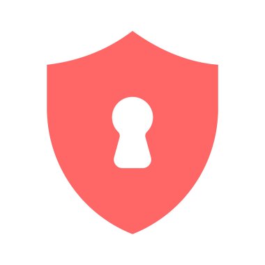 Modern güvenlik simgesi, koruma kalkanı içinde kontrol işareti