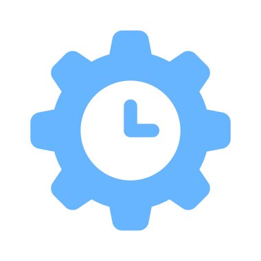 Zaman yönetiminin konsept vektörünü gösteren teçhizatlı saat, yüksek kaliteli grafikler