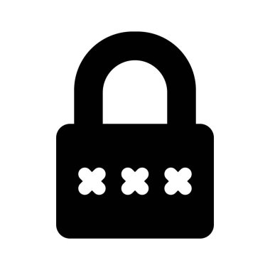 Parola asma kilit, güvenlik koruması simgesi