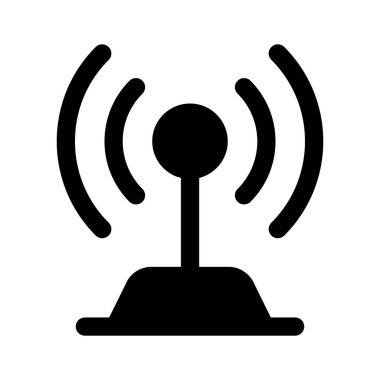 Geniş bant ağ anten simgesi tasarımı, premium vektör